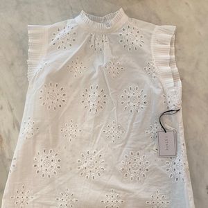 1.State The Fleur, ultra white eyelet top, size medium, NWT